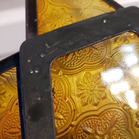 Moroccan Hanging Tealight Candle Lantern Yellow Glass Star - Picture 12 of 12